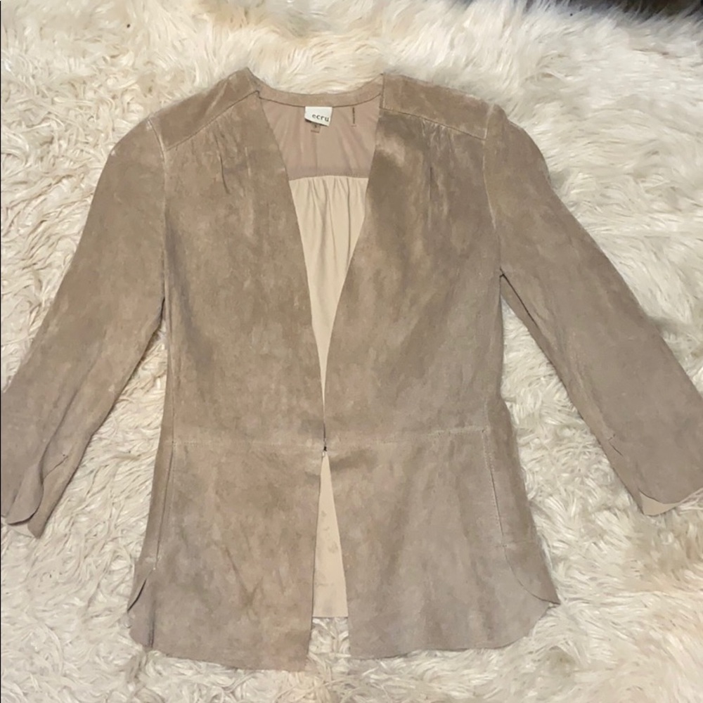 100% leather light blazer